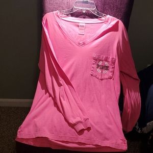 PINK- bright pink long sleeve